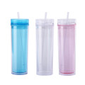 16 oz Plastic Double Wall Tumbler Insulation Drinking Cups Mugs Drink Mug Travel tumbler Plastic Mug